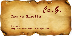 Csurka Gizella névjegykártya